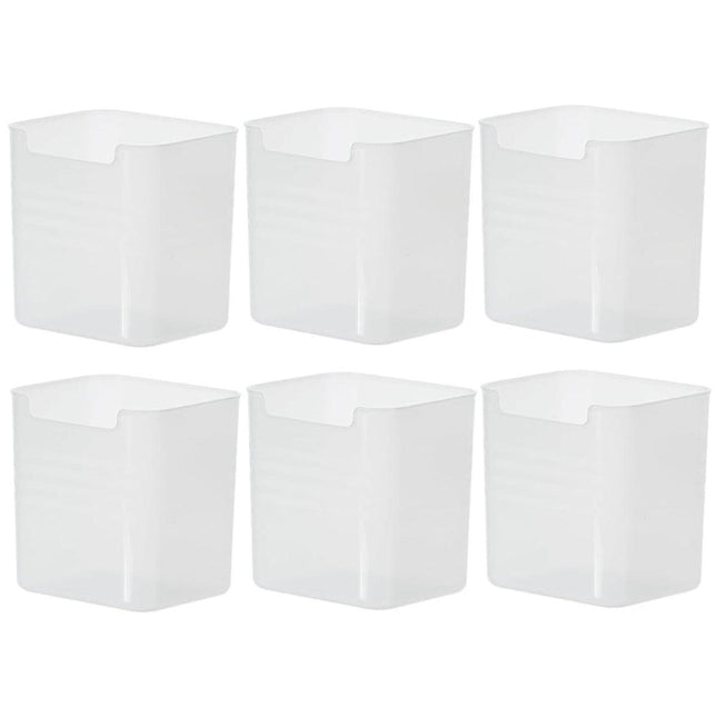 6pcs Fridge Organizer Storage Boxes Clear Plastic Refrigerator Sorting Bins