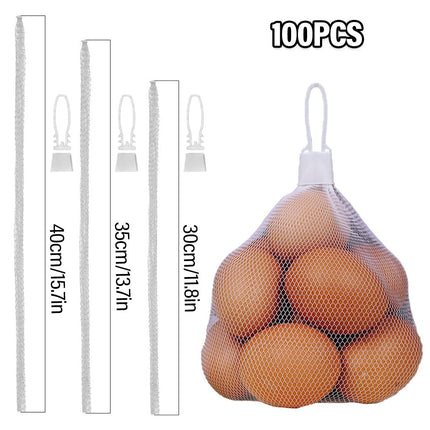 100pcs Nylon Mesh Bag Egg Storage Close Eye Plastic Mesh for Fruits Vegetables
