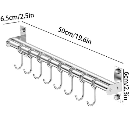 Stainless Steel Kitchen Utensil Storage Rack Organiser Lid Holder Wall Mount