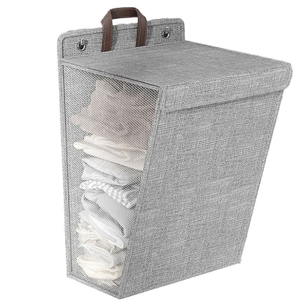 Foldable Laundry Basket Wall Mounted Clothes Storage Basket Household Organizer