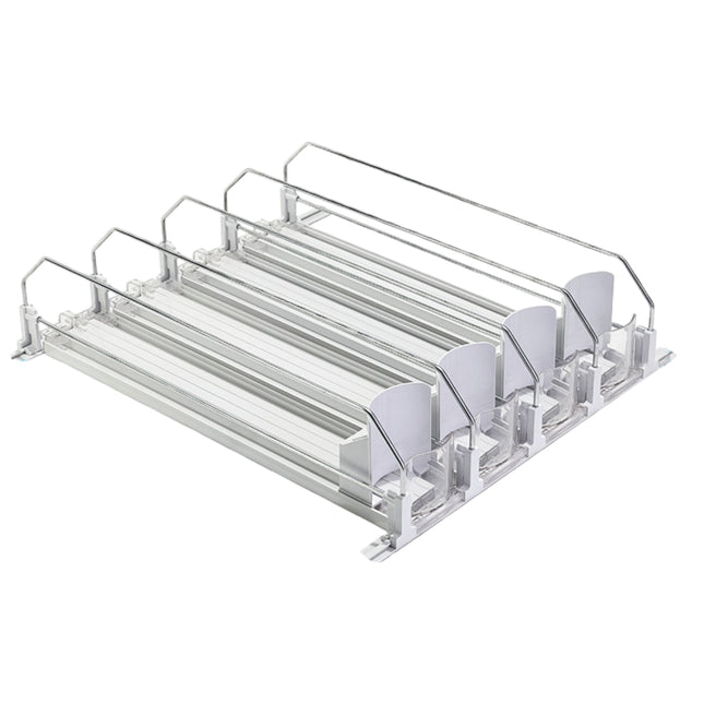 4pcs Automatic Beverage Pusher E Shape Shelf Organizer Supermarket Bottle Rack