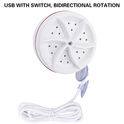 Travel Mini Portable Washing Machine Ultrasonic Turbine USB Laundry Washer