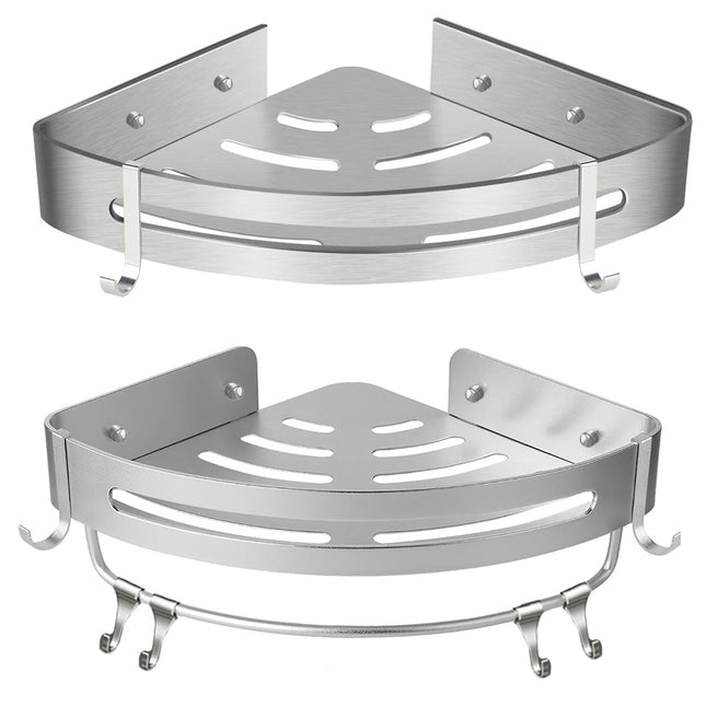 Wall Mounted Bathroom Shelf Triangle Corner Shower Storage Rack for Toiletries