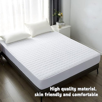 Hotel Mattress Protector Bed Top Cover Waterproof Fitted Sheet Bedroom Hygiene