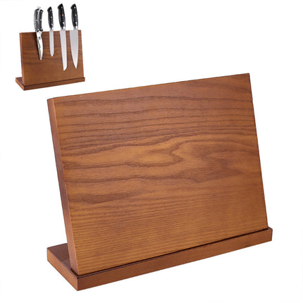 Wooden Magnetic Knife Holder Kitchen Counter Storage Rack Multi Functional Block