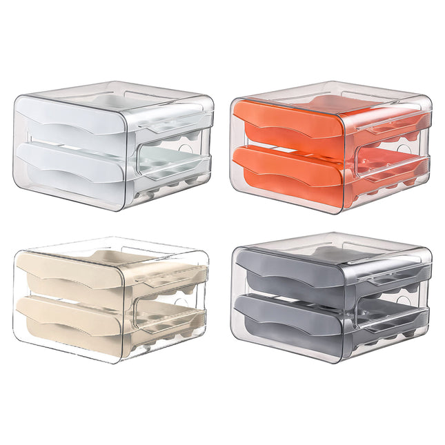 Kitchen Egg Double Layer Storage Box for Food Organization Fresh Keeping