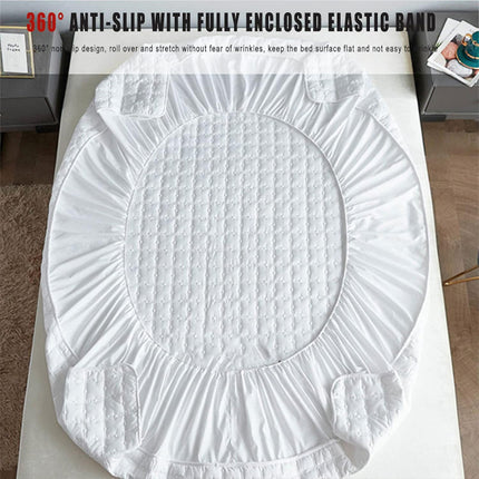 Hotel Mattress Protector Bed Top Cover Waterproof Fitted Sheet Bedroom Hygiene