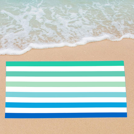 Beach Towel Striped Design Summer Bath Sheet Large Size Soft Quick Dry Blanket