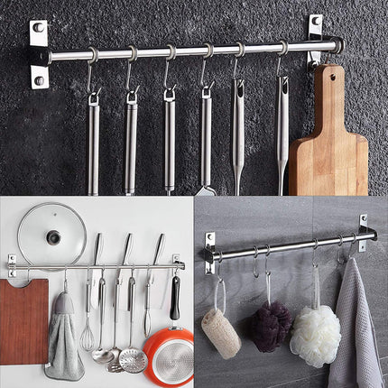 Stainless Steel Kitchen Utensil Storage Rack Organiser Lid Holder Wall Mount