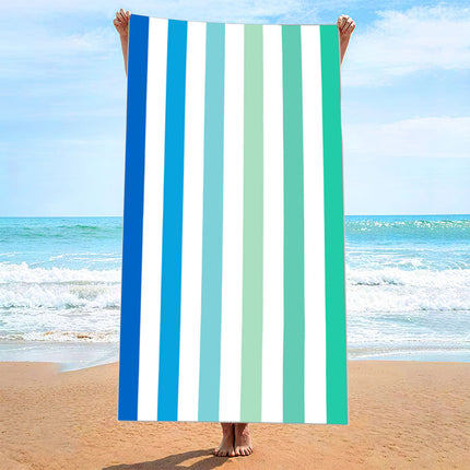 Beach Towel Striped Design Summer Bath Sheet Large Size Soft Quick Dry Blanket