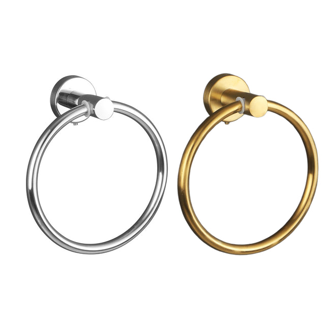 Bathroom Towel Rack Wall Mounted Towel Ring Black Toilet Paper Holder Shelf