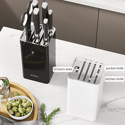 Kitchen Knife Storage Rack Plastic Multi Functional Holder for Knives Scissors