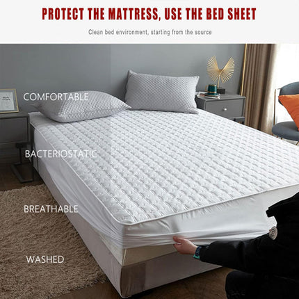 Hotel Mattress Protector Bed Top Cover Waterproof Fitted Sheet Bedroom Hygiene