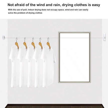 Invisible Clothesline Indoor Drying Rope Wall Mounted Laundry Retractable Line