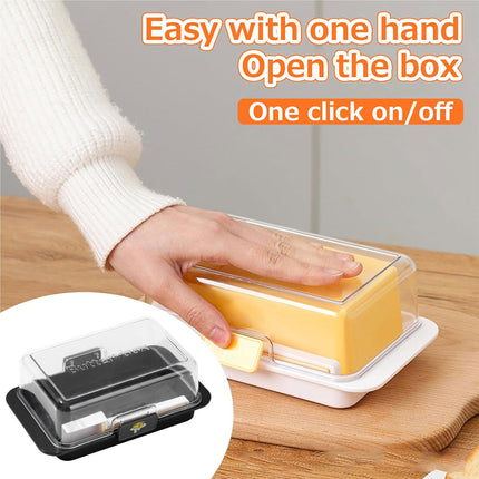 Butter Cheese Storage Box Kitchen Container with Lid Plastic Fridge Organizer