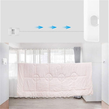 Invisible Clothesline Indoor Drying Rope Wall Mounted Laundry Retractable Line