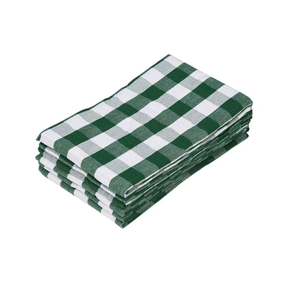 6PCS Checkered Kitchen Towels Dishwashing Cloths Cleaning Cloth Set for Home Use