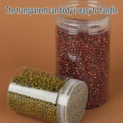 Wide Mouth Plastic Food Bottles 50pcs Transparent Sealed Storage Tanks Container