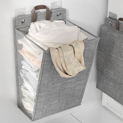 Foldable Laundry Basket Wall Mounted Clothes Storage Basket Household Organizer