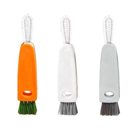 3 In 1 Bottle Cap Detail Brush Cleaner Cup Cover Lid Slit Cleaning Tool Supplies - Aimall