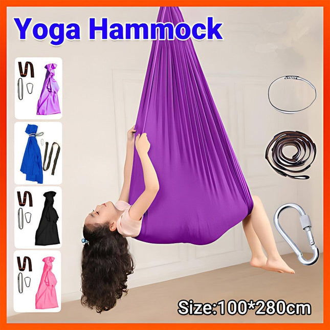 Elastic Sensory Swing Hammock Soft Yoga Cuddle Seat for Indoor Relaxation Play