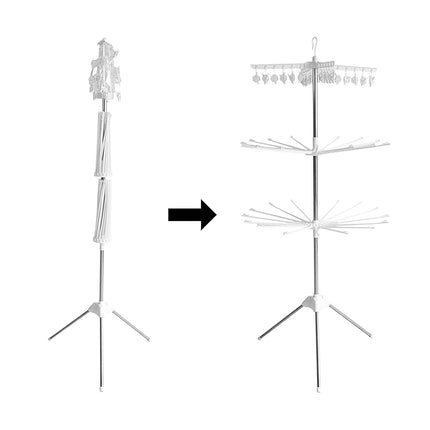 Folding Drying Rack Multi Layer Floor Stand Clothes Airer for Indoor Laundry Use