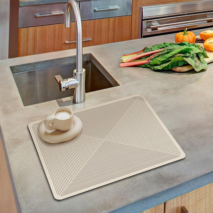 2PCS Kitchen Absorbent Pad Heat Insulation Mat Anti Slip Draining Pad Countertop