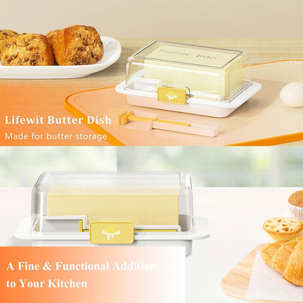 Butter Cheese Storage Box Kitchen Container with Lid Plastic Fridge Organizer