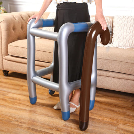 3X Costume Party Disabled Older Frame Inflatable Toys Blow Up Prop Walking Stick