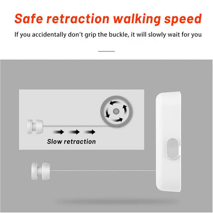 Invisible Clothesline Indoor Drying Rope Wall Mounted Laundry Retractable Line