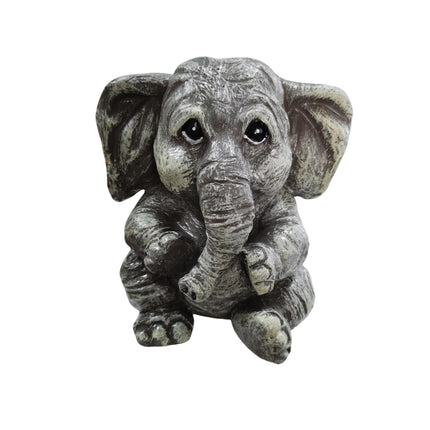 Elephant Grey Ornament Simulated Animal Resin Handicraft Courtyard Decoration