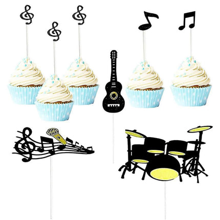 Music Notes Violin Cake Decoration Materials Birthday Cake Topper Inserts