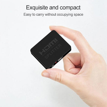 Premium HDMI 1In 2 Out 1080P 4K HDCP Stripper Splitter Power Signal Amplifier - Aimall