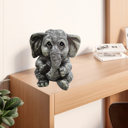 Elephant Grey Ornament Simulated Animal Resin Handicraft Courtyard Decoration