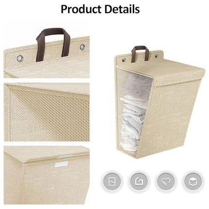Foldable Laundry Basket Wall Mounted Clothes Storage Basket Household Organizer