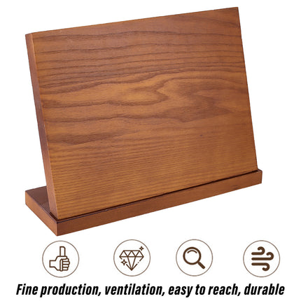 Wooden Magnetic Knife Holder Kitchen Counter Storage Rack Multi Functional Block
