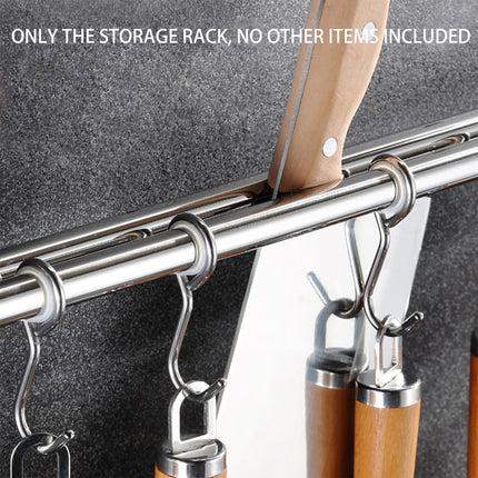 Stainless Steel Kitchen Utensil Storage Rack Organiser Lid Holder Wall Mount