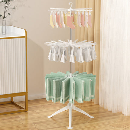 Folding Drying Rack Multi Layer Floor Stand Clothes Airer for Indoor Laundry Use