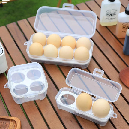 6PCS Portable Egg Storage Box Shockproof Sealed Plastic With Lid Camping Box