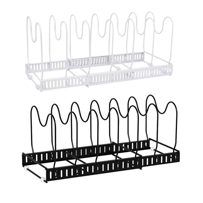Retractable Kitchen Storage Rack Pot Lid Holder Cutting Board Organizer Stand