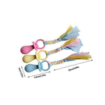 3PCS Pet Soothing Toy Set Cloth Pacifier Chew Toy for Cats Dogs Puppy Comfort