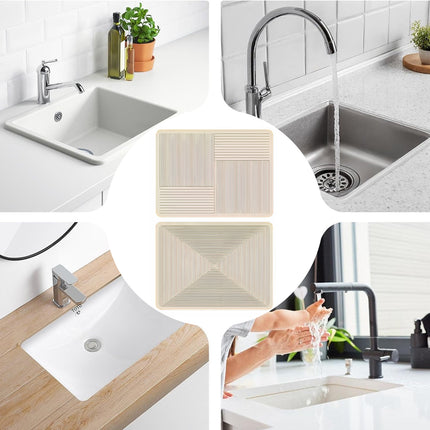 2PCS Kitchen Absorbent Pad Heat Insulation Mat Anti Slip Draining Pad Countertop
