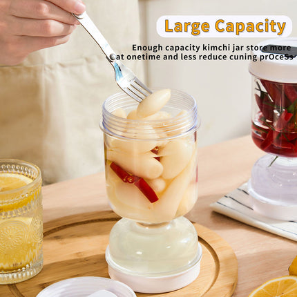 Dry Wet Separation Pickle Jar Airtight Kitchen Preservation Storage Container