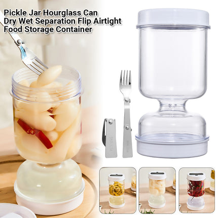 Dry Wet Separation Pickle Jar Airtight Kitchen Preservation Storage Container