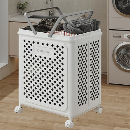 Folding Laundry Basket with Wheel Large Capacity Removable Dirty Clothes Storage