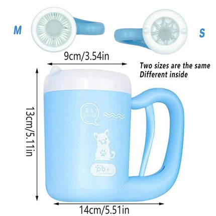 Dog Paw Cleaner Cup Pet Foot Washer Cat Paw Cleaning Brush for Home Travel Use