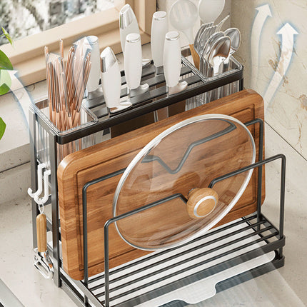 Kitchen Knife Rest Rack Universal Model Stainless Steel Wall-mounted Pot Holder