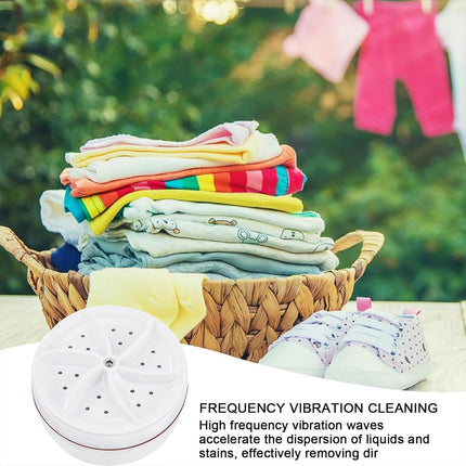 Travel Mini Portable Washing Machine Ultrasonic Turbine USB Laundry Washer