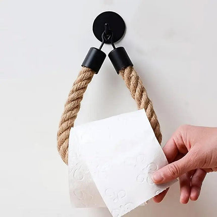 Black Wall Mounted Paper Towel Holder Hanging Roll Dispenser Kitchen Storage