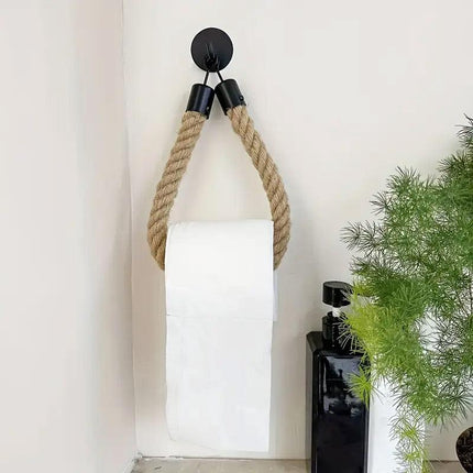 Black Wall Mounted Paper Towel Holder Hanging Roll Dispenser Kitchen Storage